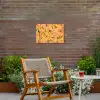 Bloemen - Geschilderd - Geel Tuinposter op houten frame 2 cm dik klein -sfeer3