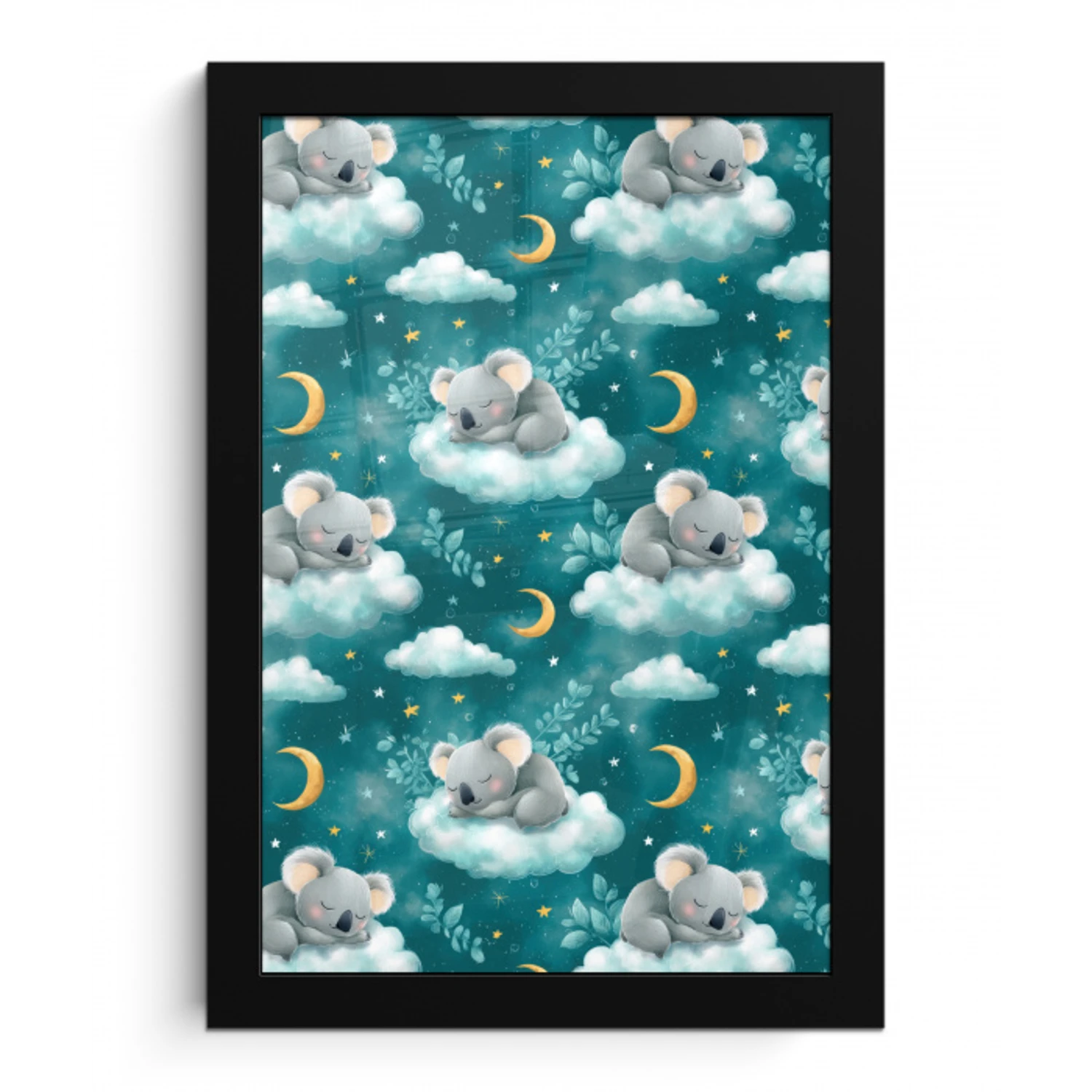 Koala's - Betoverend - Blauw fotolijst zwart zonder passe partout klein 224 -3d