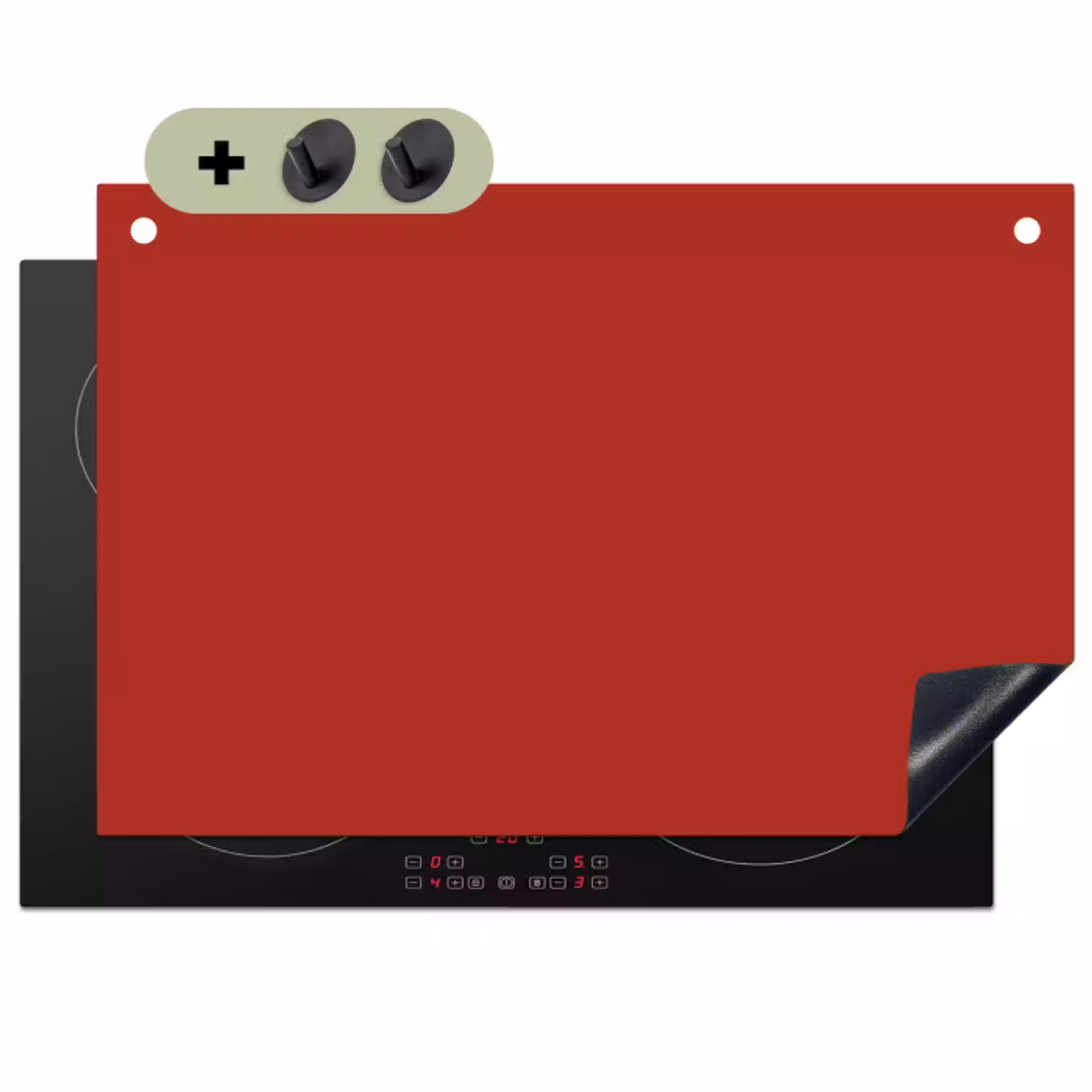 Deep - Crimson - Rood Inductie beschemer met haakjes klein 777 -3d