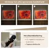 Oranje - Gerbera - Intens Light Box met batterij (Wandlamp) middel -USP_dimbaarNL