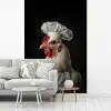 Kok - Rood - Kip fotobehang vinyl groot -woonkamer