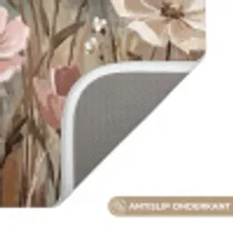 Bloemen - Botanisch - Schilderij - Pastel - Rustiek Badmat klein -USP_AntislipNL