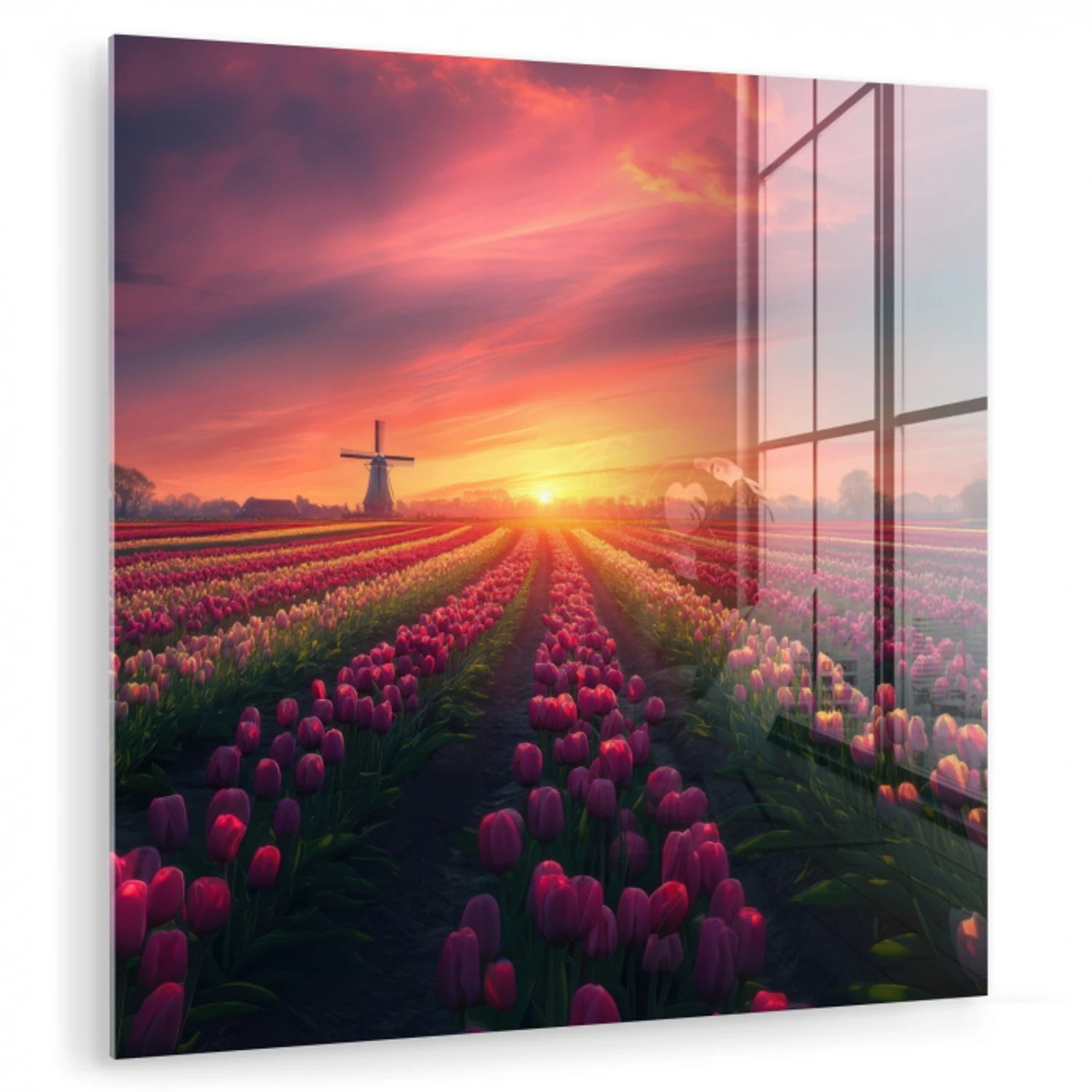 Windmolen - Zonsondergang - Landschap plexiglas 5mm klein -zzzproduct_nieuw