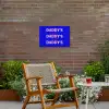 Blauw - Daddy's - Blokletters Tuinposter op houten frame 2 cm dik klein -sfeer3