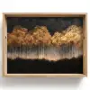 Gouden Bomen in Mistig Landschap Dienblad Rechthoek middel -z3d_shopping