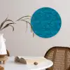 Turquoise - Heuvels - Bloemen Wandcirkel plexiglas klein 852 -sfeer4