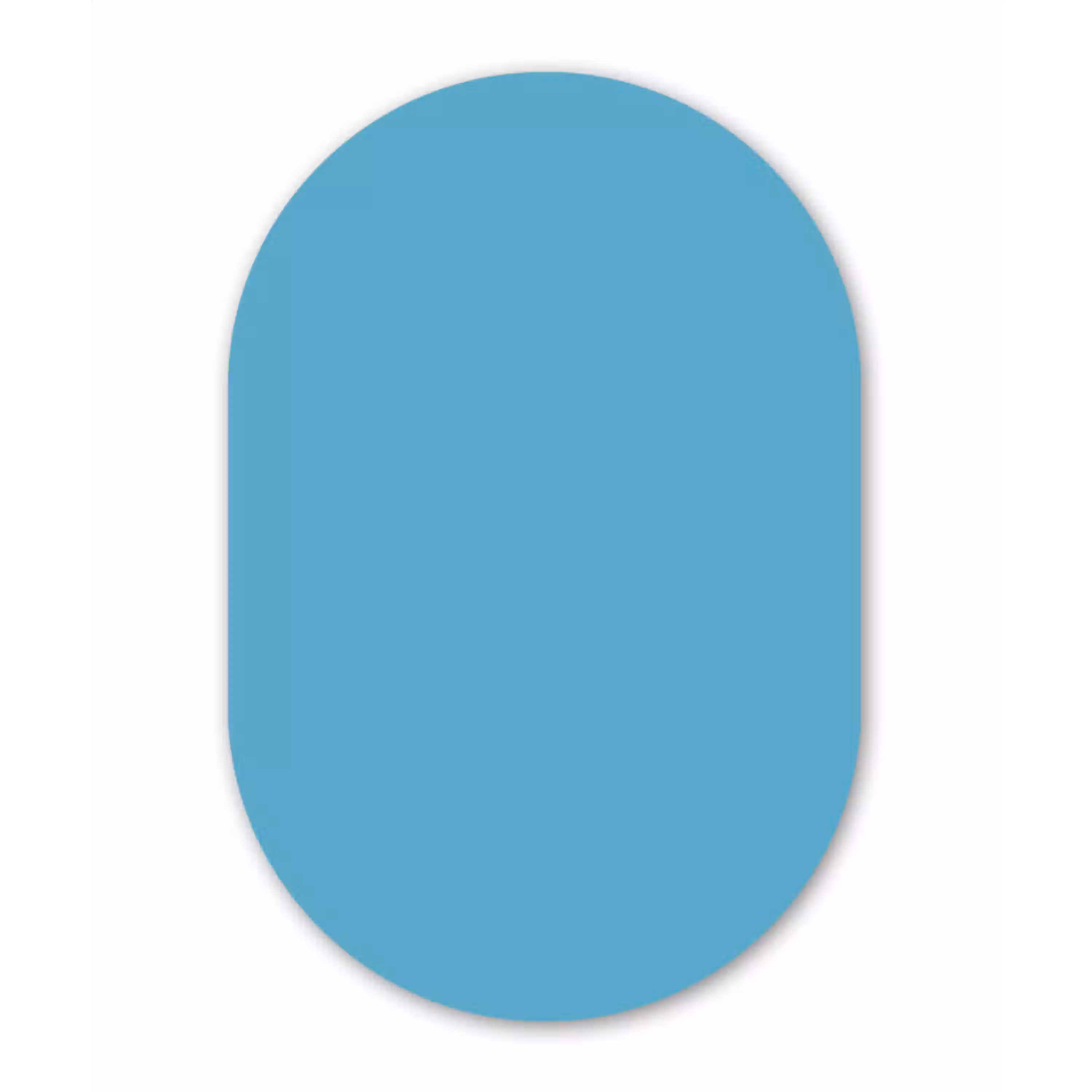 Ocean - Teal - Blauw Wandcirkel Ovaal Aluminium middel 839 -3d