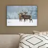 Hert - Dieren - Sneeuw - Winter - Landschap - Natuur canvas 2cm klein -sfeer3