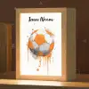 Voetbal - Abstract - Oranje - Verfspatten Light Box met kabel (Kinderlampje) klein -zzz_3d_website