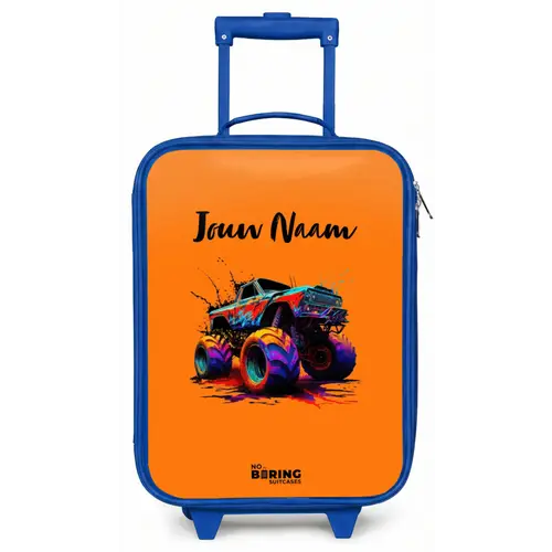 Rainbow Wheels Kinderkoffer - Blauw klein -zz3dotto