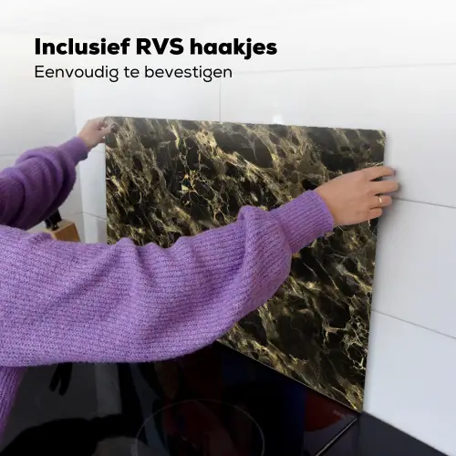 Kristal - Goud - Zwart - Marmer Inductie beschemer met haakjes klein 777 -ky-ophangen-nl