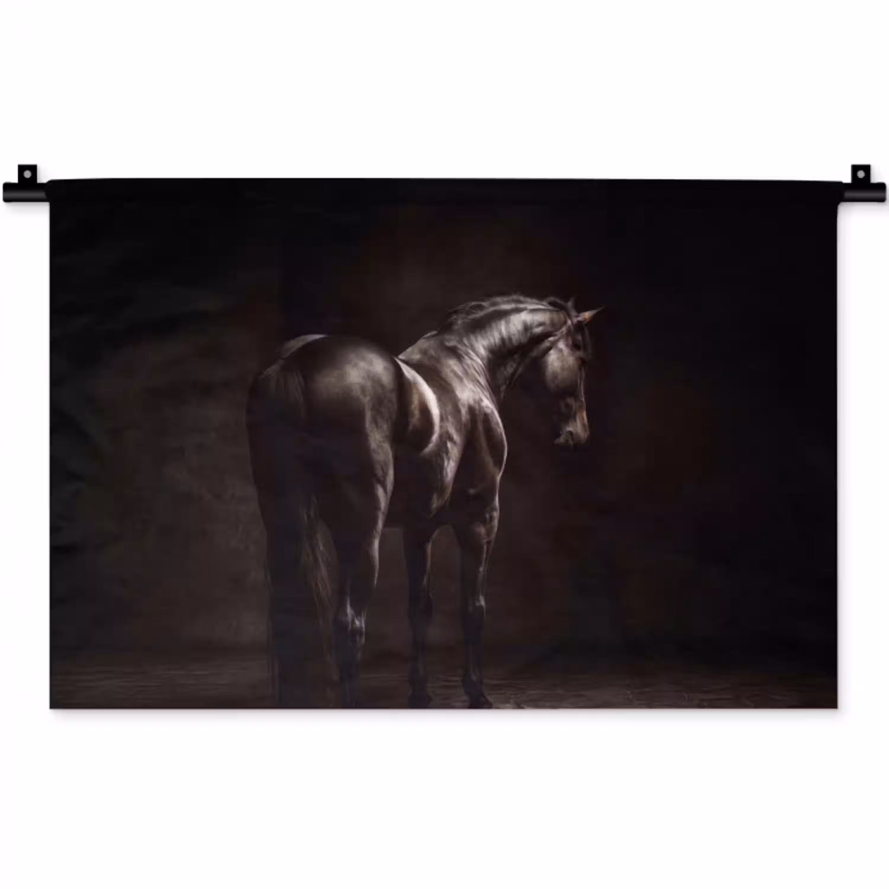 Krachtig - Paard - Donker Wandkleed katoen klein -zz3d