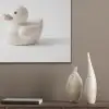 Badeend - Minimalistisch - Wit PET vilt klein -sfeer6_closeup