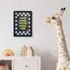 Patroon - Geblok - Blauw - Slow down you're doing fine fotolijst zwart zonder passe partout klein -usfeer4_kinderkamer