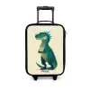Spiky dino met vriendelijke blik Kinderkoffer - Zwart klein -3d