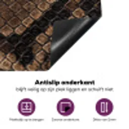 Python - Schubben - Brons Inductie beschermer vinyl 3mm middel -zzzzzzz-cc-onderkant
