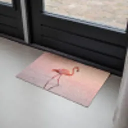 Flamingo - Water - Roze Deurmat klein -sfeer2
