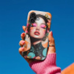Portret - Vrouw - Abstract - Bloemen Toughcase MagSafe Apple iPhone 17 klein -Sfeer1V
