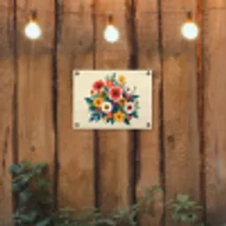 Boeket - Bladeren - Illustratie - Kleurrijk tuinposter los doek klein -sfeer1
