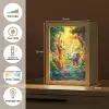 Giraf - Olifant - Bloemen - Jungle Light Box met kabel (Kinderlampje) klein -USP_FR