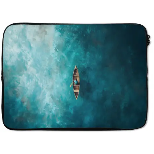 Bootje - Water - Blauw laptophoes neopreen klein -zkaufland3dotto