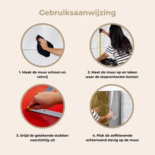 Organisch - Lijnen - Goud keuken achterwand 2 middel 871 -gebruiksaanwijzing_NL