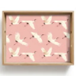 Modern - Kraanvogels - Roze Dienblad Rechthoek middel 911 -z3d_shopping