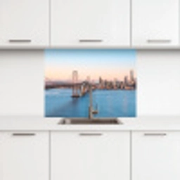 Water - Brug - Skyline - Modern keuken achterwand 2 middel -3d