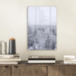 Bos - Sneeuw - Winter - Natuur - Wit plexiglas 5mm klein -sfeer1