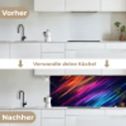 Snelheid - Kosmos - Kleurrijk keuken achterwand 2 middel -voor-na_DE
