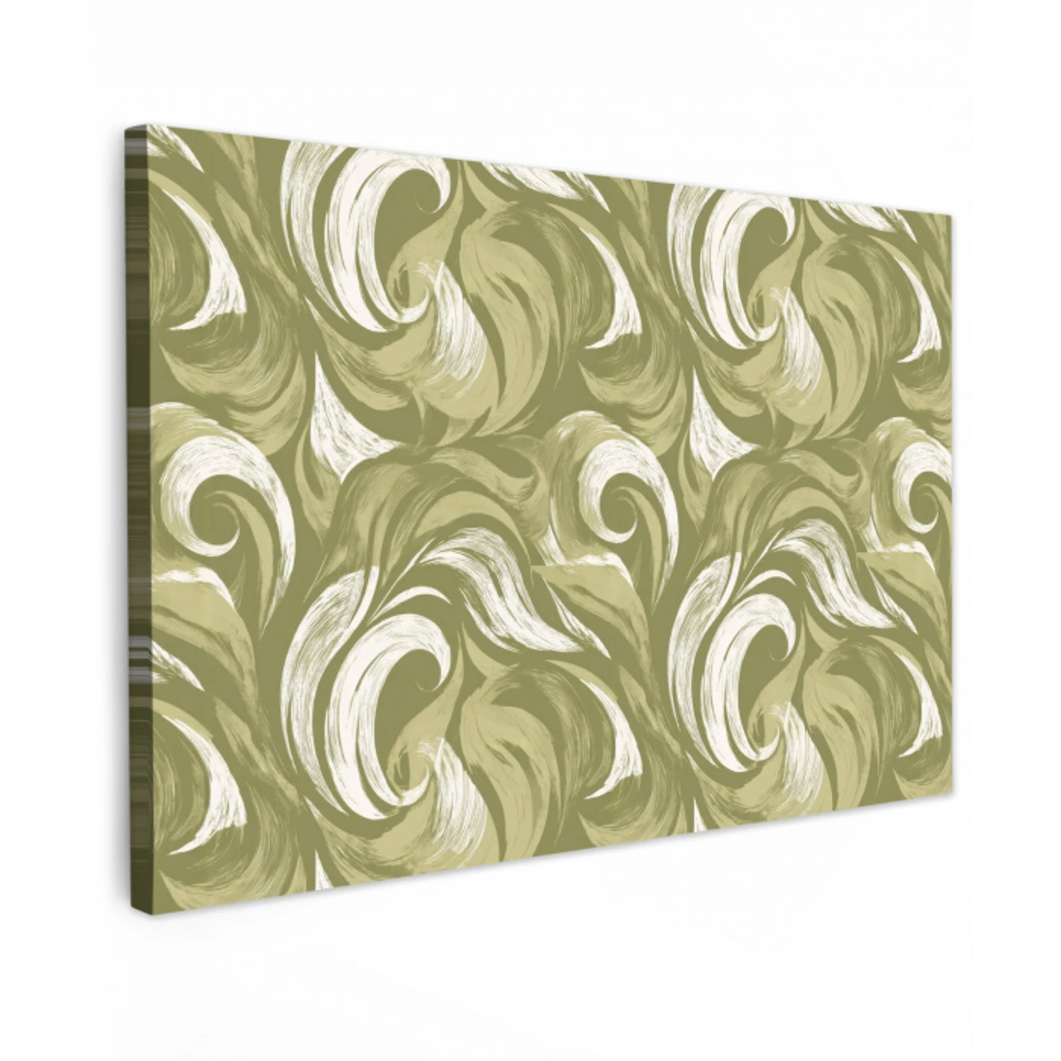 Abstract - Textuur - Groen canvas 2cm klein 34 -z3d