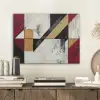 Modern - Abstract - Geometrisch - Rood - Industrieel PET vilt klein -sfeer1