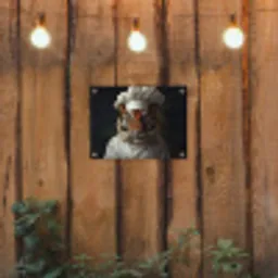 Tijger - Kokskleding - Bruin tuinposter los doek klein -sfeer1