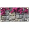 Bougainvillea - Stenen Muur - Roze tuinposter los doek klein -3d