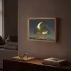 Maan - Bomen - Rust Light Box met batterij (Wandlamp) middel -sfeer1