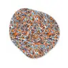 Blauw - Waterverf - Chaos Wandcirkel Organisch Forex 3mm klein 629 -3d