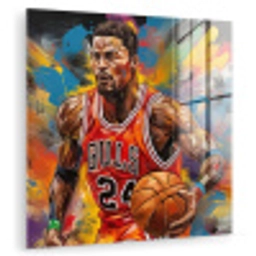 Basketbal - Verf - Kleuren - Rood plexiglas 5mm klein -zzzproduct_nieuw