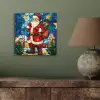 Kerstman - Glas - Kleurrijk aluminium wit klein -sfeer2