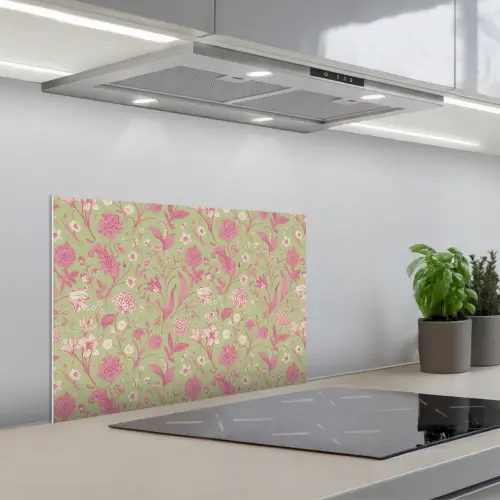 Classic - Pink - Mint keuken achterwand spatscherm klein 900 -3d_schuin