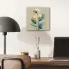 Paradijsvogelbloemen - Blauwgroene bladeren - Beige aluminium wit klein -sfeer5