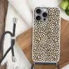 Stippen - Patroon - Zwart Hoesje iPhone 16 Pro Max met koord klein 804 -sfeer4