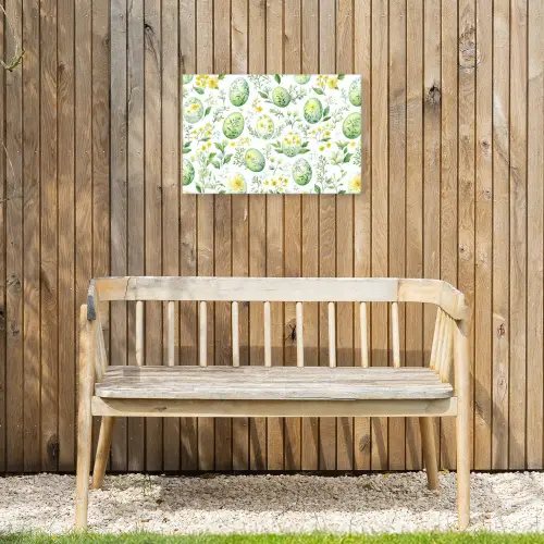 Patroon - Groen - Eieren Tuinposter op houten frame 2 cm dik klein -sfeer4