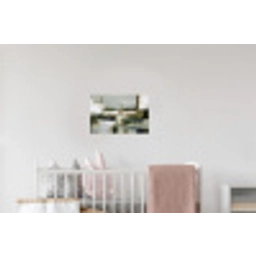 Penseelstreken - Groen - Abstract - Japandi Muursticker klein -kinderkamer