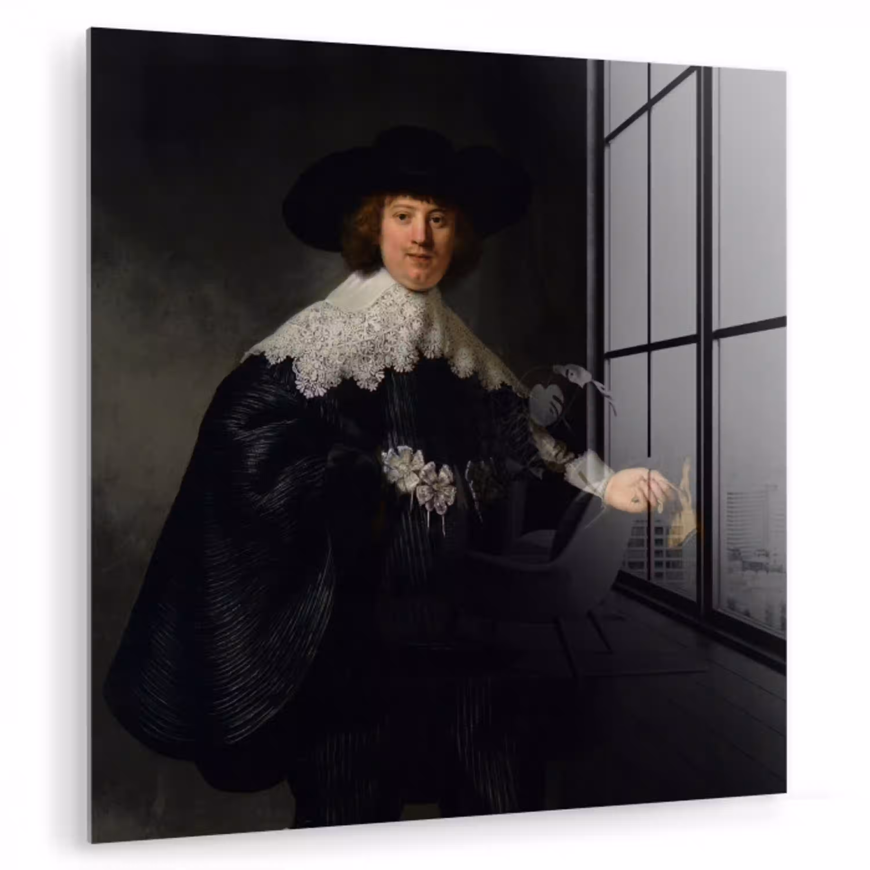 Das Hochzeitsbildnis von Marten Soolmans - Rembrandt van Rijn plexiglas 5mm klein -zzzproduct_nieuw