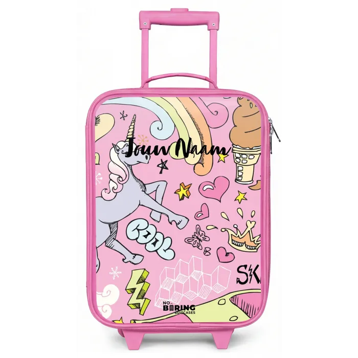 Unicorn doodles Kinderkoffer - Roze klein -zz3dotto