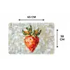 Aardbei - Rood - Mozaïek - Fruit Placemat vinyl groot -specs