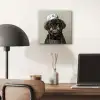 Kokskleding - Zwart - Hondje aluminium wit klein -sfeer5