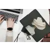 Vrouw - Beige - hoed laptophoes neopreen klein -bureau