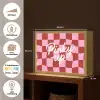 Pinky up - Geblokt - Bordeauxrood Light Box met batterij (Wandlamp) middel -USP_websiteoverzichtNL