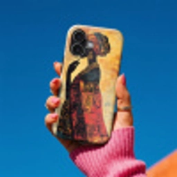Vrouw - Silhouet - Patronen - Sierlijk Toughcase MagSafe Apple iPhone 17 klein -Sfeer1V
